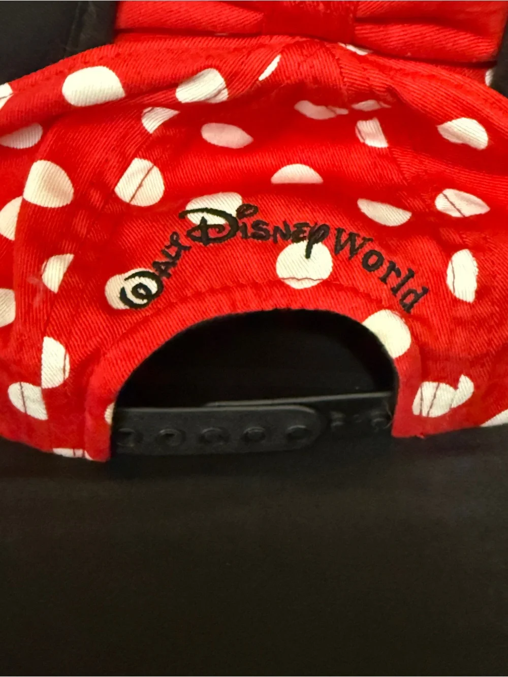 Disney Red Polka Dot Minnie Mouse Ear Cap with Bow
